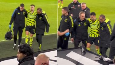 Worrying Sign For Gunners as Gabriel Martinelli Carried Off Due to Injury During Arsenal vs Sheffield United Premier League 2023-24 Match (Watch Video)